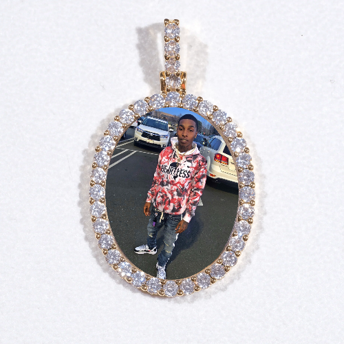 3D Oval Custom Picture Pendant