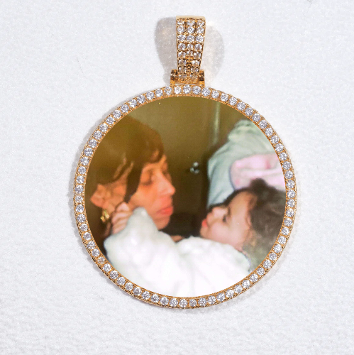 MEDIUM 3D CIRCLE CUSTOM PICTURE PENDANT
