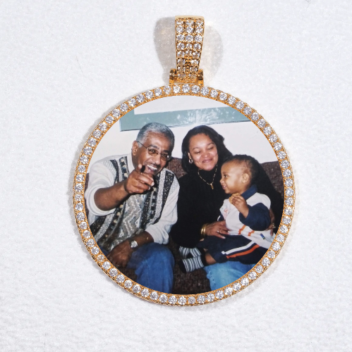 MEDIUM 3D CIRCLE CUSTOM PICTURE PENDANT