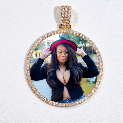 MEDIUM 3D CIRCLE CUSTOM PICTURE PENDANT