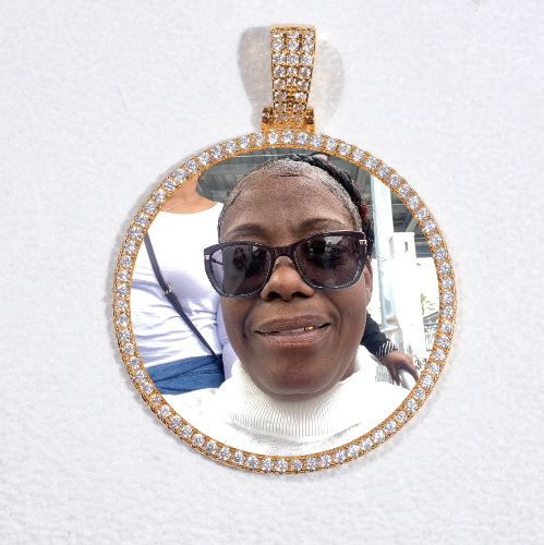 MEDIUM 3D CIRCLE CUSTOM PICTURE PENDANT