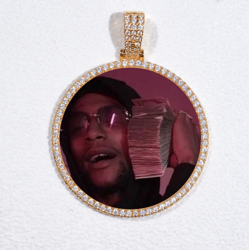 MEDIUM 3D CIRCLE CUSTOM PICTURE PENDANT