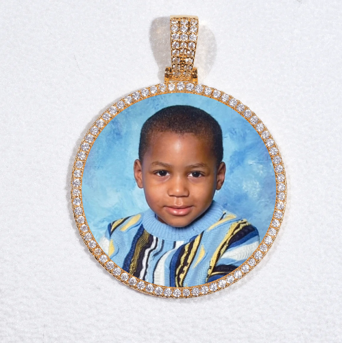 MEDIUM 3D CIRCLE CUSTOM PICTURE PENDANT
