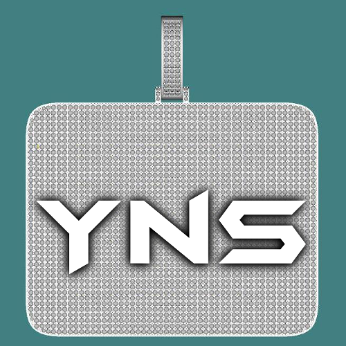 CUSTOM LETTER NECKLACE 3D BIG SQUARE