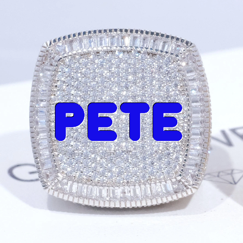 CUSTOM LETTER 3D ICED RING