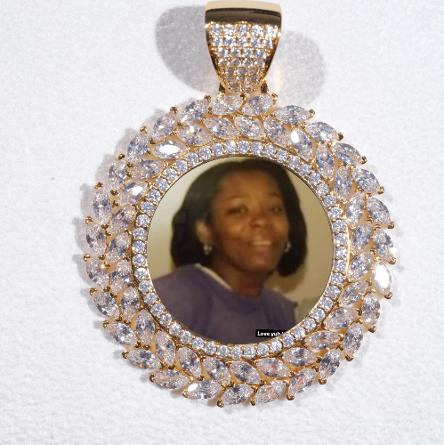 Large 3D Wheat Ear Custom Picture Pendant