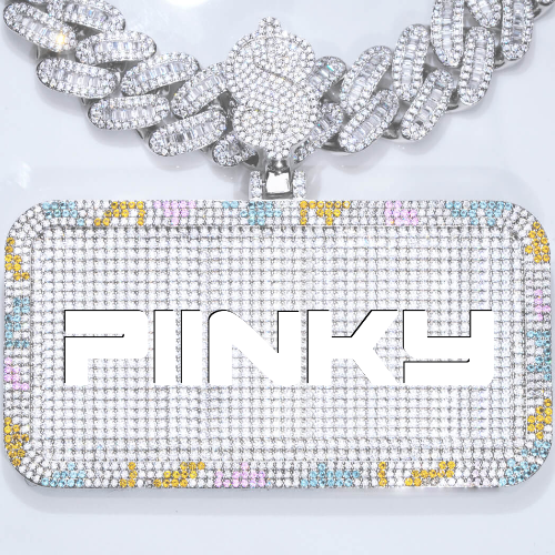 CUSTOM LETTER NECKLACE 3D COLORFUL SQUARE