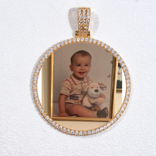 MEDIUM 3D CIRCLE CUSTOM PICTURE PENDANT