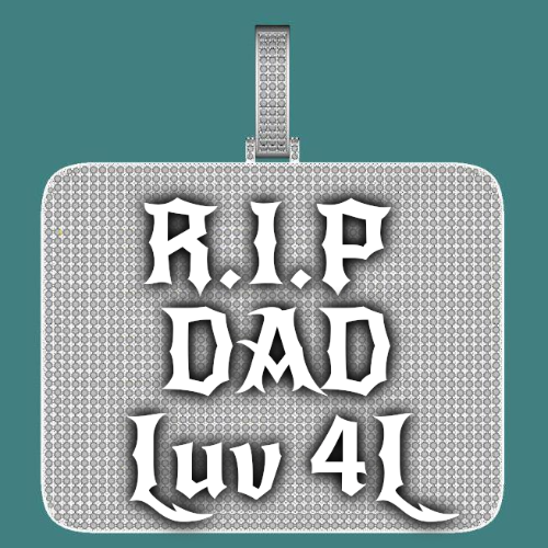 CUSTOM LETTER NECKLACE 3D BIG SQUARE
