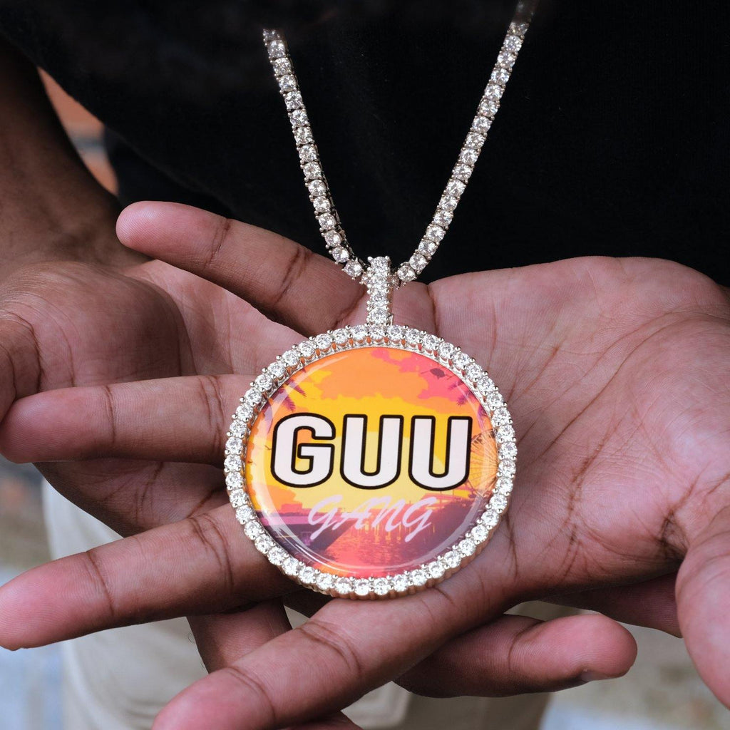LARGE 3D CIRCLE CUSTOM PICTURE PENDANT - The GUU Shop