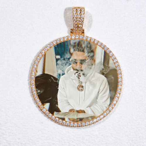 MEDIUM 3D CIRCLE CUSTOM PICTURE PENDANT