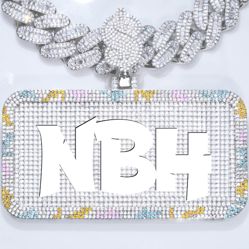 CUSTOM LETTER NECKLACE 3D COLORFUL SQUARE