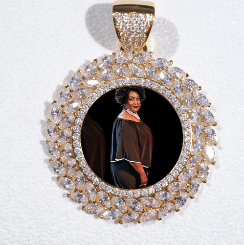 Large 3D Wheat Ear Custom Picture Pendant
