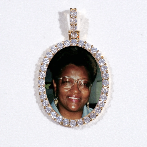 3D Oval Custom Picture Pendant