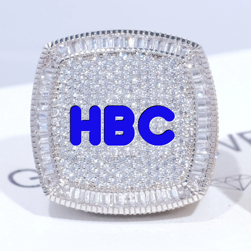 CUSTOM LETTER 3D ICED RING
