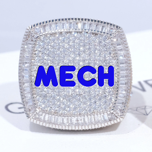 CUSTOM LETTER 3D ICED RING