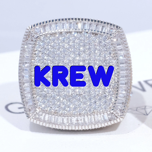 CUSTOM LETTER 3D ICED RING