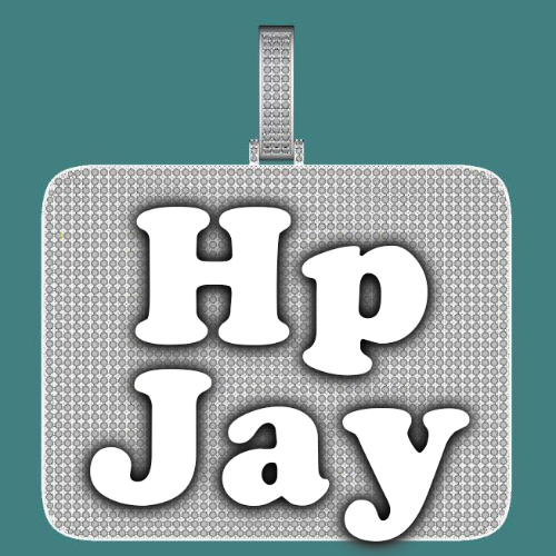 CUSTOM LETTER NECKLACE 3D BIG SQUARE