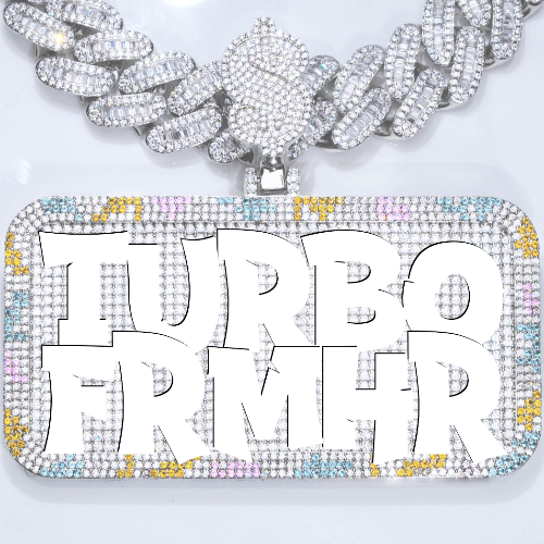 CUSTOM LETTER NECKLACE 3D COLORFUL SQUARE