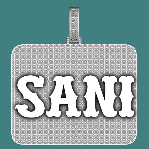 CUSTOM LETTER NECKLACE 3D BIG SQUARE
