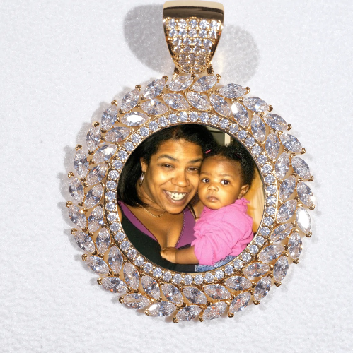 Large 3D Wheat Ear Custom Picture Pendant