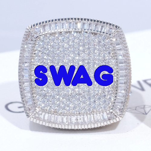 CUSTOM LETTER 3D ICED RING
