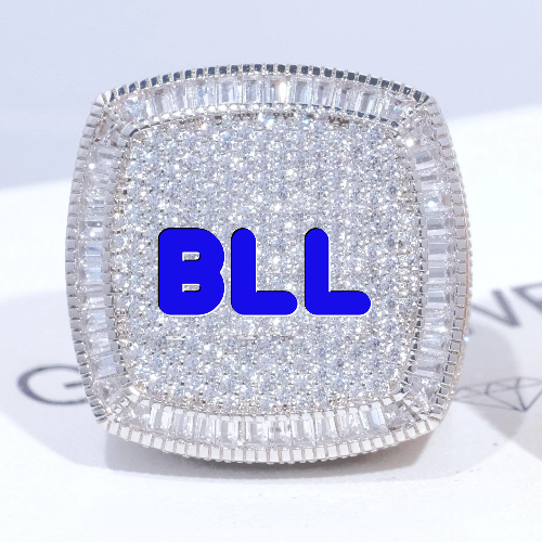 CUSTOM LETTER 3D ICED RING