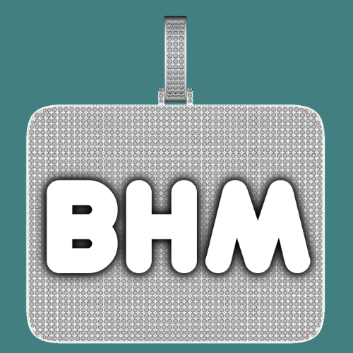 CUSTOM LETTER NECKLACE 3D BIG SQUARE