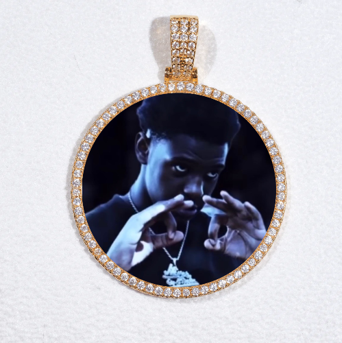 MEDIUM 3D CIRCLE CUSTOM PICTURE PENDANT