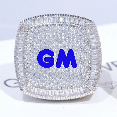 CUSTOM LETTER 3D ICED RING