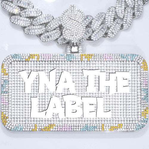 CUSTOM LETTER NECKLACE 3D COLORFUL SQUARE