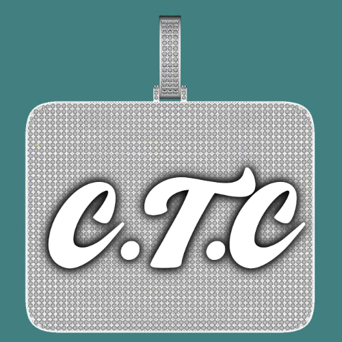 CUSTOM LETTER NECKLACE 3D BIG SQUARE