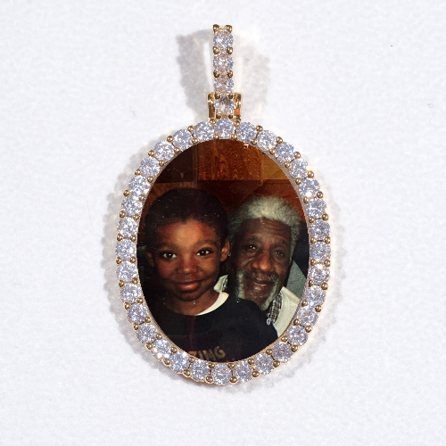 3D Oval Custom Picture Pendant