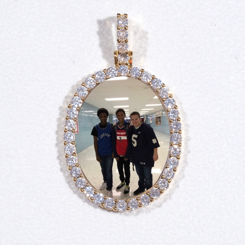 3D Oval Custom Picture Pendant