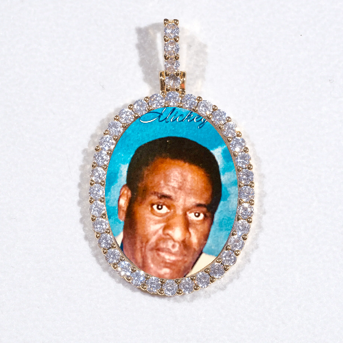 3D Oval Custom Picture Pendant