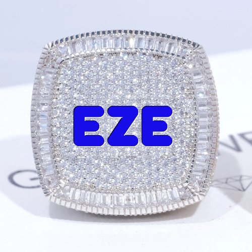 CUSTOM LETTER 3D ICED RING