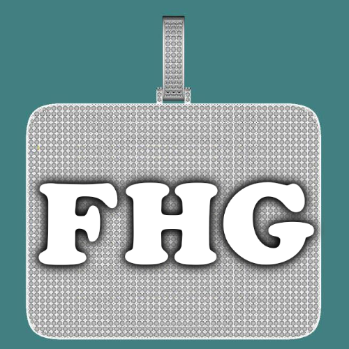 CUSTOM LETTER NECKLACE 3D BIG SQUARE