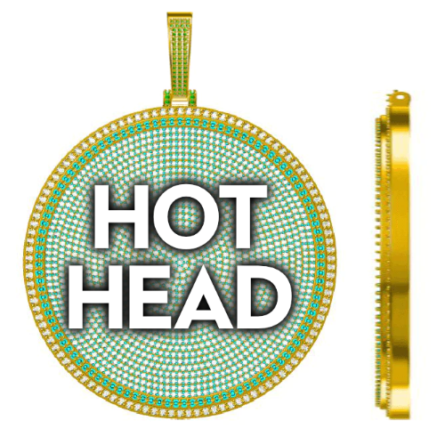 CUSTOM LETTER NECKLACE 3D BIG DISC