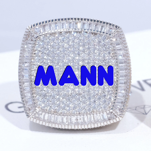 CUSTOM LETTER 3D ICED RING