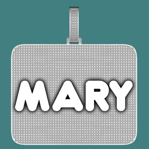 CUSTOM LETTER NECKLACE 3D BIG SQUARE