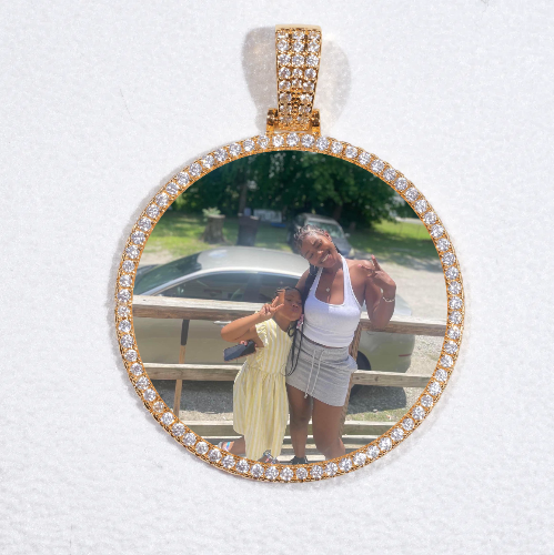 MEDIUM 3D CIRCLE CUSTOM PICTURE PENDANT