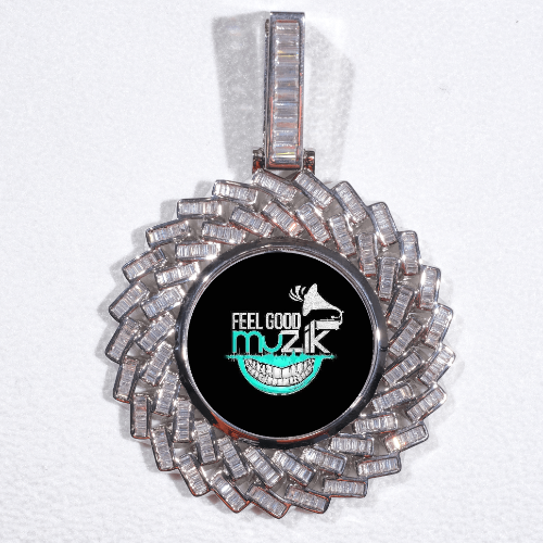 Large 3D Baguette Custom Picture Pendant