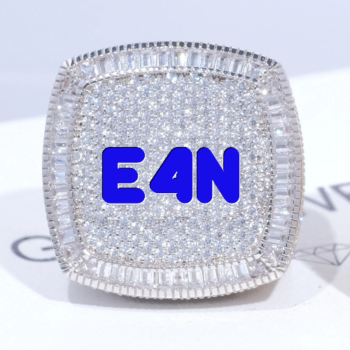 CUSTOM LETTER 3D ICED RING