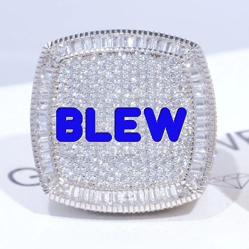 CUSTOM LETTER 3D ICED RING