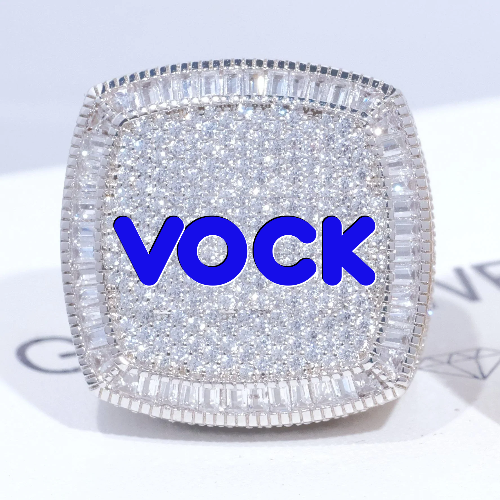 CUSTOM LETTER 3D ICED RING