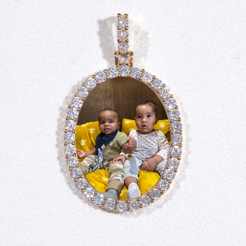 3D Oval Custom Picture Pendant