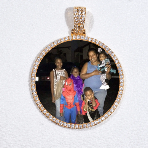 MEDIUM 3D CIRCLE CUSTOM PICTURE PENDANT