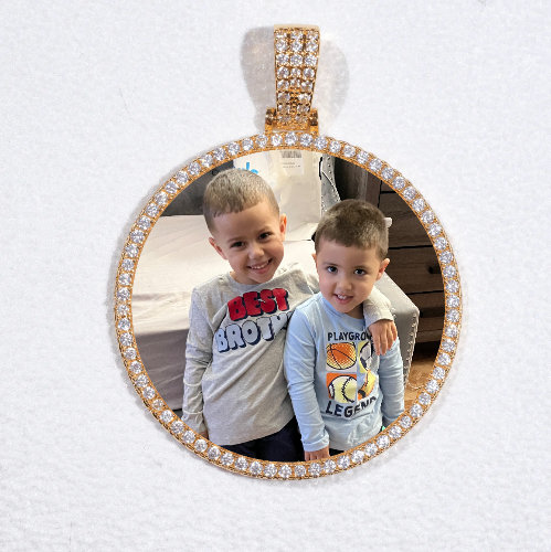 MEDIUM 3D CIRCLE CUSTOM PICTURE PENDANT