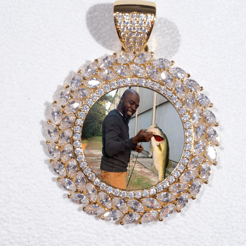 Large 3D Wheat Ear Custom Picture Pendant