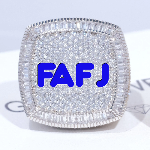 CUSTOM LETTER 3D ICED RING